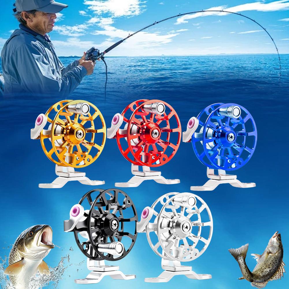 Ice Fishing Line - Mini Carretilha de Pesca Totalmente Metálica